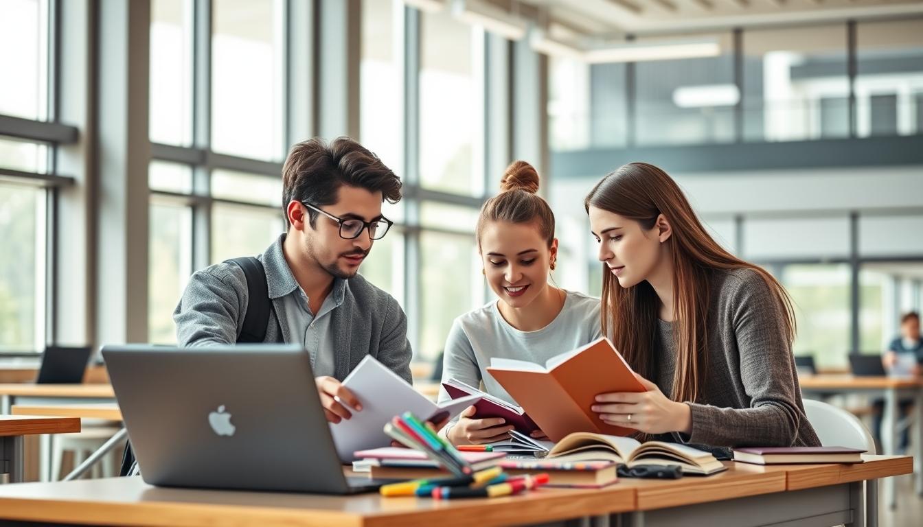 Student developing practical and academic skills