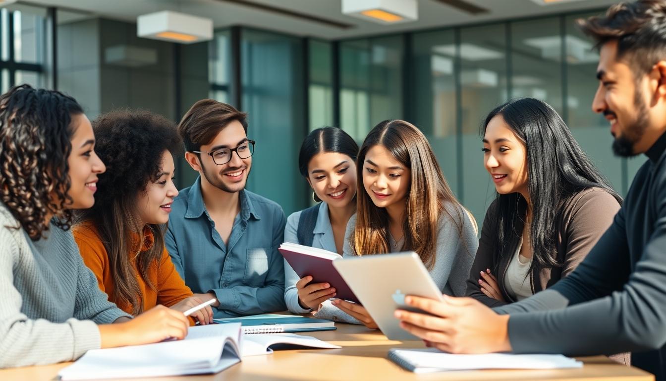 Modern university campus for students