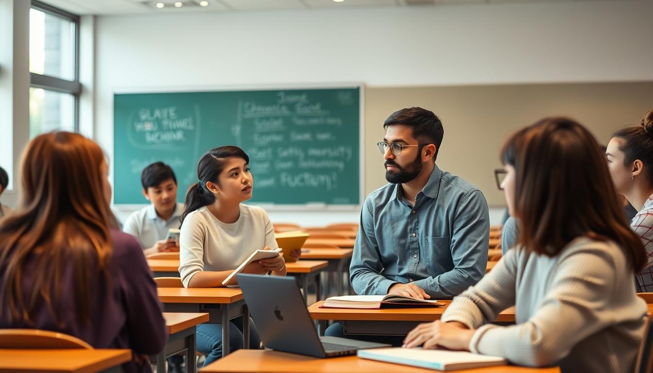 Students working in research laboratory